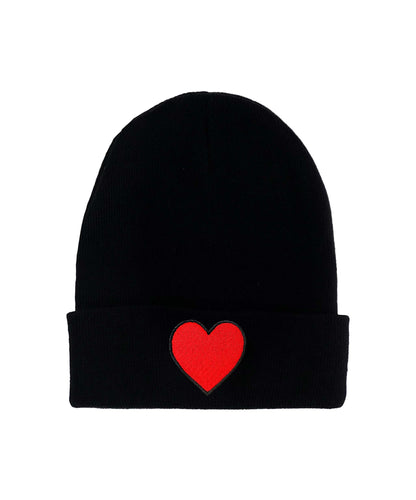 HEART RIB BEANIE - BLACK Beanie Aviator Nation