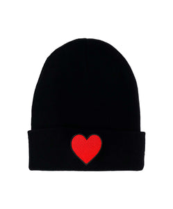 HEART RIB BEANIE - BLACK Beanie Aviator Nation