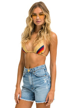 Carregar imagem no visualizador da galeria, HI RISE SKATER CUTOFF RAINBOW BACK POCKET - SUPER LIGHT Women&#39;s Jeans Aviator Nation