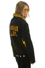 Load image into Gallery viewer, HIGH ON LIFE RANCH SHERPA DENIM JACKET - VINTAGE BLACK Denim Jacket Aviator Nation