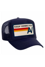Load image into Gallery viewer, KEEP VENICE RAD - VINTAGE LOW RISE TRUCKER HATS Aviator Nation NVY