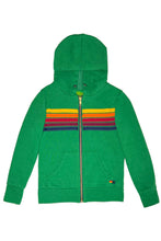 Carregar imagem no visualizador da galeria, KID&#39;S 5 STRIPE HOODIE - KELLY GREEN Kid&#39;s Hoodies Aviator Nation