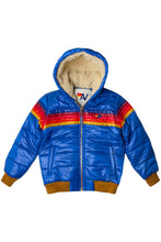 Load image into Gallery viewer, KIDS 5 STRIPE TREKKER JACKET - GLOSSY SNORKEL BLUE Kid&#39;s Outerwear Aviator Nation