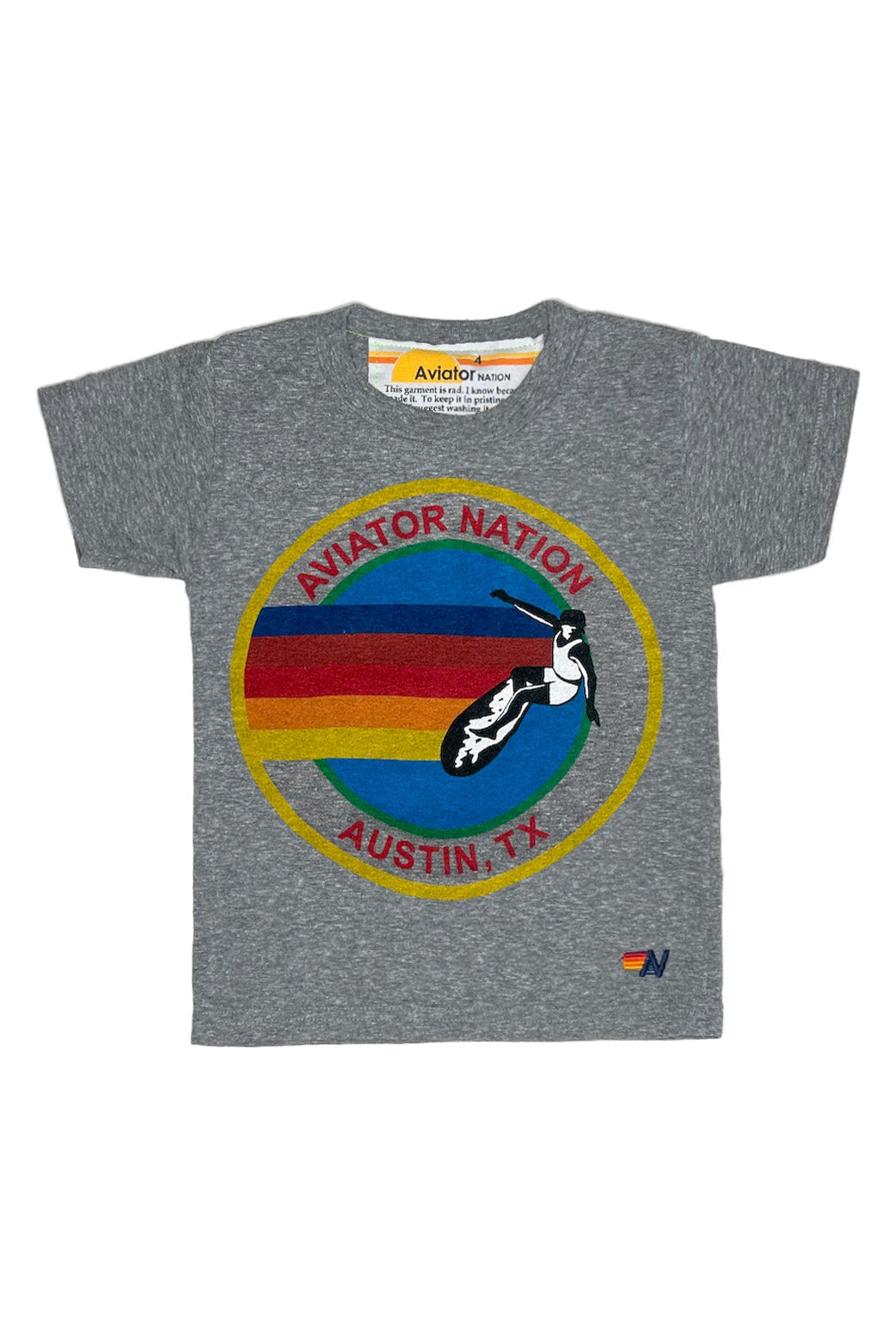 KID'S AVIATOR NATION AUSTIN TEE - HEATHER GREY Kid's Tee Aviator Nation