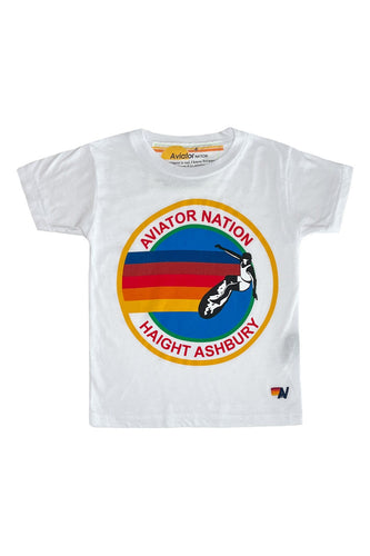 KID'S AVIATOR NATION HAIGHT ASHBURY TEE - WHITE Kid's Tee Aviator Nation