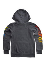 Load image into Gallery viewer, KID'S AVIATOR NATION ZIP HOODIE - VINTAGE CHARCOAL Kid's Hoodies Aviator Nation