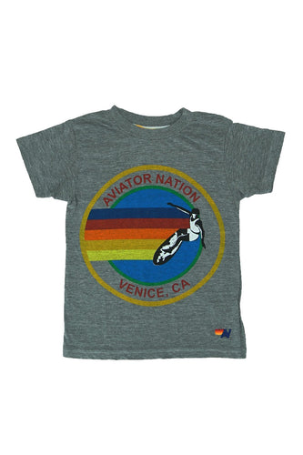 KID'S AVIATOR NATION TEE - HEATHER GREY Kid's Tee Aviator Nation
