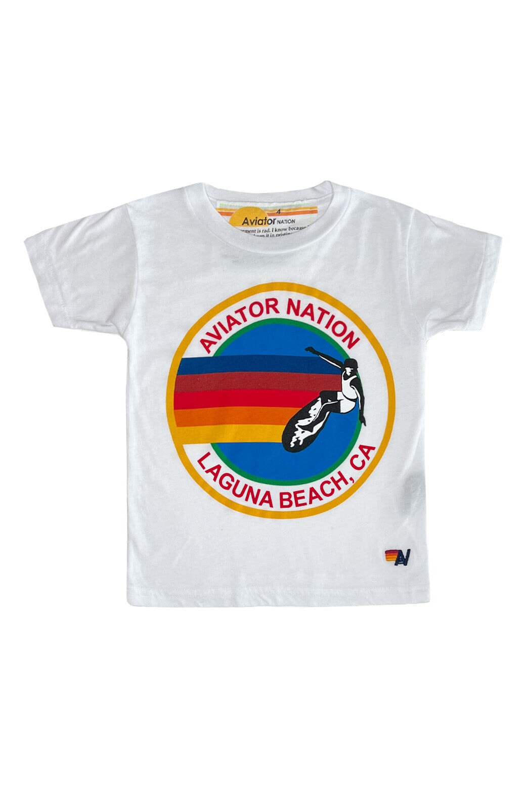 KID'S AVIATOR NATION LAGUNA BEACH TEE - WHITE Kid's Tee Aviator Nation