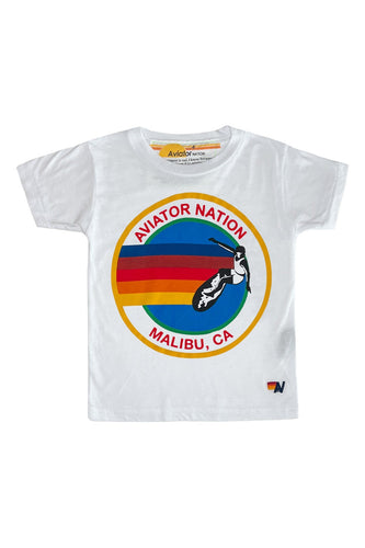 KID'S AVIATOR NATION MALBU TEE - WHITE Kid's Tee Aviator Nation