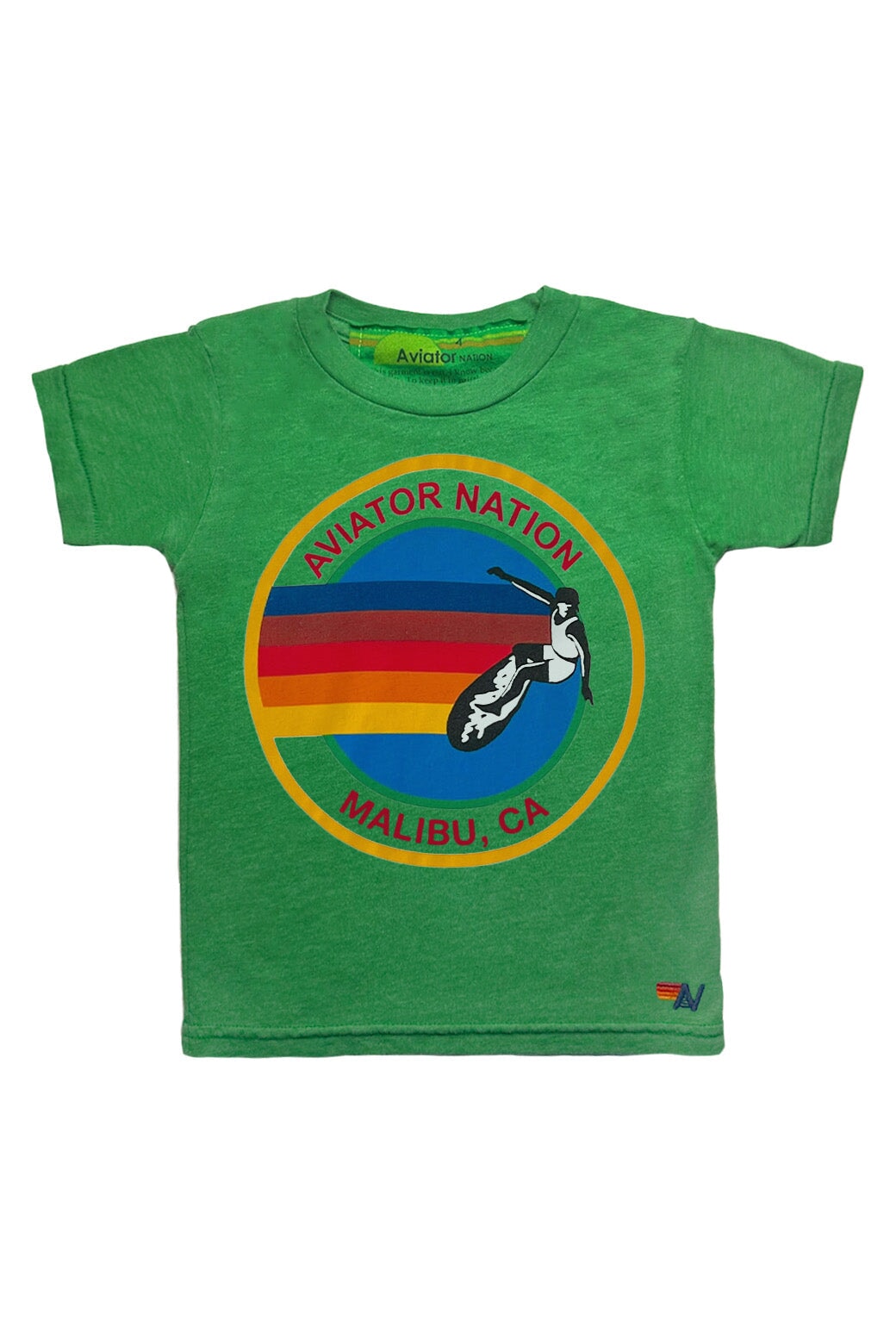 KIDS AVIATOR NATION MALIBU TEE - KELLY GREEN Kid's Tee Aviator Nation