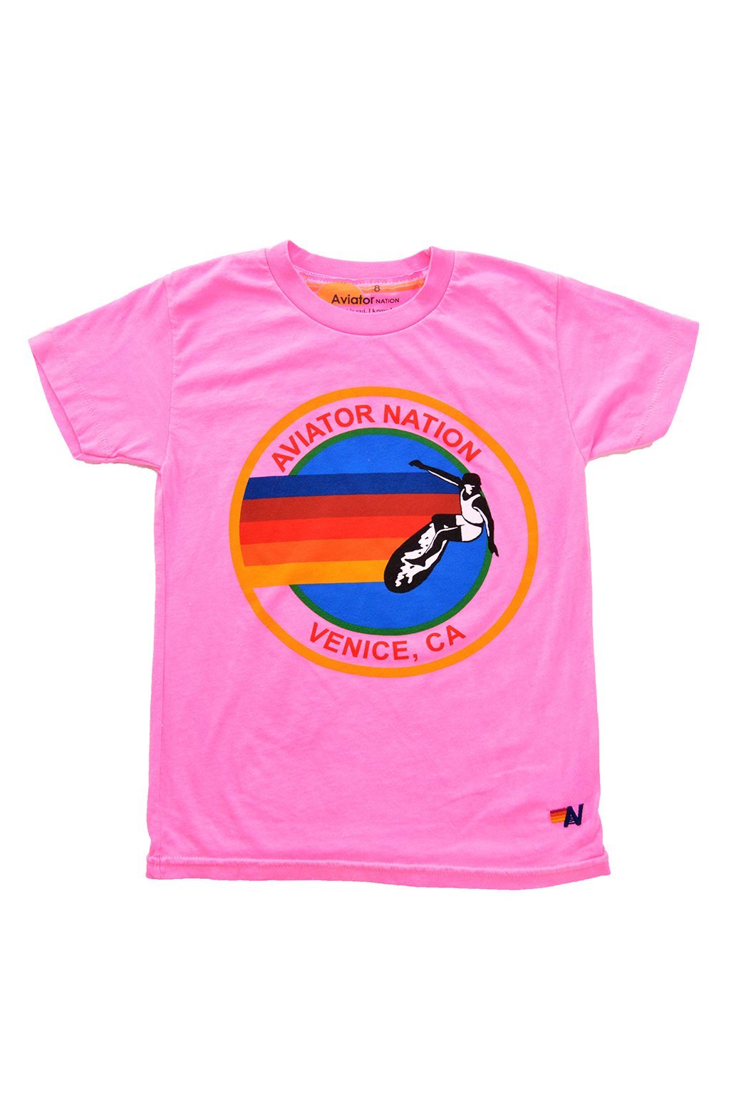 KID'S AVIATOR NATION MALIBU TEE - NEON PINK Kid's Tee Aviator Nation