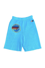 Last inn bildet i Galleri-visningsprogrammet, KID&#39;S AVIATOR NATION MIAMI SWEATSHORTS - NEON BLUE Kids Shorts Aviator Nation