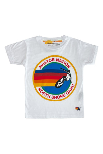 KID'S AVIATOR NATION NORTH SHORE TEE - WHITE Kid's Tee Aviator Nation