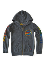 Load image into Gallery viewer, KID'S AVIATOR NATION ZIP HOODIE - VINTAGE CHARCOAL Kid's Hoodies Aviator Nation