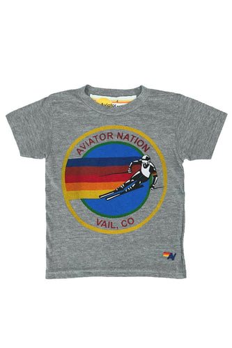 KID'S AVIATOR NATION VAIL TEE - HEATHER GREY Aviator Nation