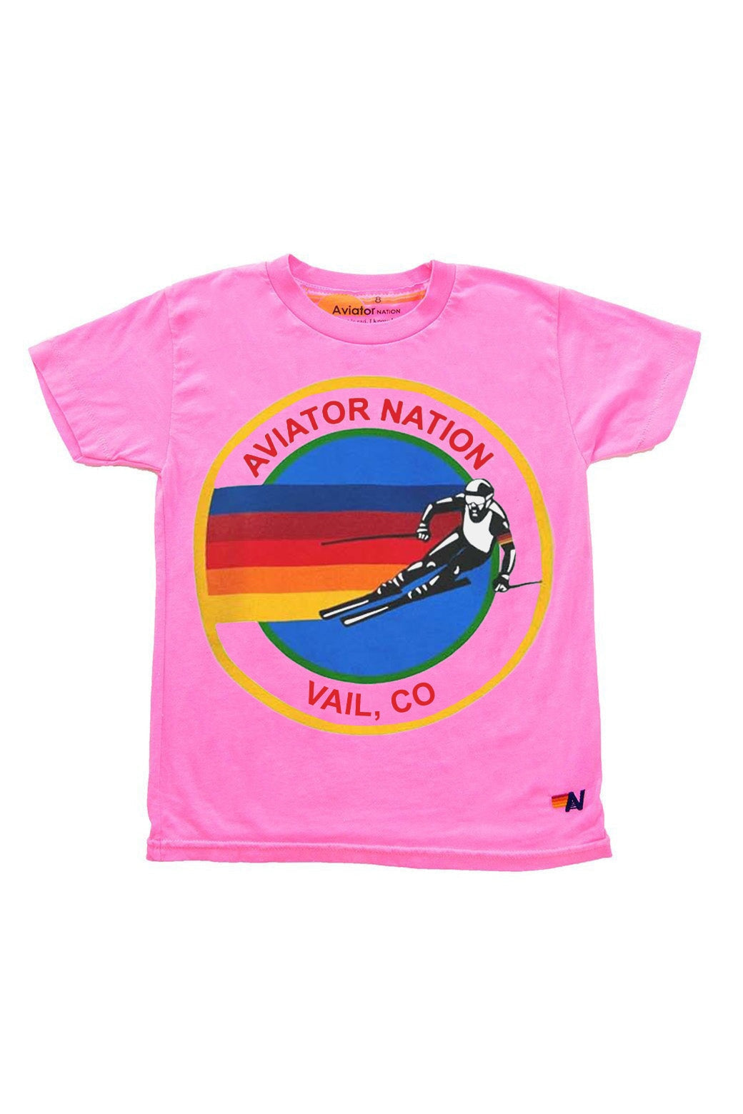 KID'S AVIATOR NATION VAIL TEE - NEON PINK Kid's Tee Aviator Nation