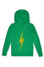 Last inn bildet i Galleri-visningsprogrammet, KIDS BOLT PRINT ZIP HOODIE - KELLY GREEN Kid&#39;s Hoodies Aviator Nation