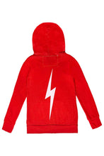 Last inn bildet i Galleri-visningsprogrammet, KIDS BOLT PRINT ZIP HOODIE - RED Kid&#39;s Hoodies Aviator Nation