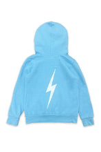 Last inn bildet i Galleri-visningsprogrammet, KIDS BOLT PRINT ZIP HOODIE - SKY // WHITE Kid&#39;s Hoodies Aviator Nation