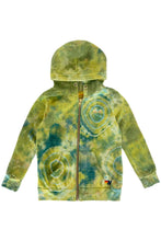 Last inn bildet i Galleri-visningsprogrammet, KID&#39;S HAND DYED ZIP HOODIE - TIE DYE GREEN YELLOW Kid&#39;s Hoodies Aviator Nation