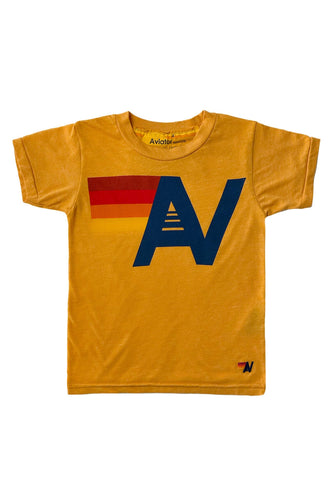 KID'S LOGO TEE - GOLD Kid's Tee Aviator Nation