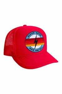 KID'S ROCK AND ROLL BOLT VINTAGE FOAM TRUCKER Kid's Hat Aviator Nation RED