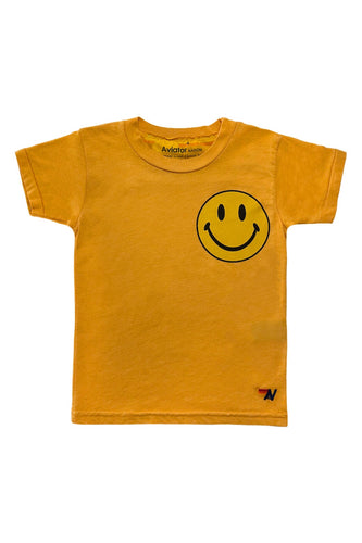 KID'S SMILEY 2 TEE - GOLD Kid's Tee Aviator Nation