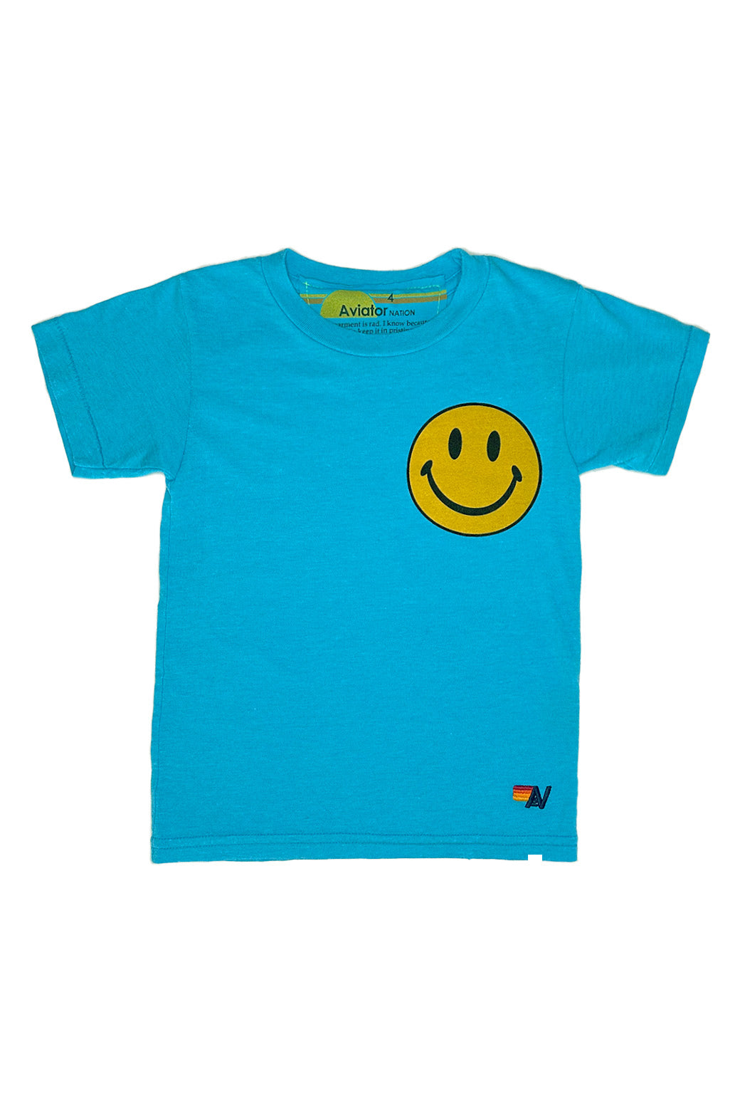 KID'S SMILEY 2 TEE - NEON BLUE Kid's Tee Aviator Nation