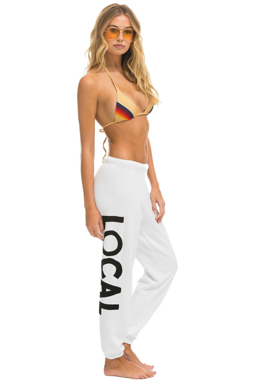 LOCALS ONLY SWEATPANTS - WHITE Women's Sweatpants Aviator Nation