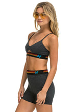 Cargar imagen en el visor de la galería, LOGO ELASTIC KEYHOLE BRA - CHARCOAL Sports Bra Aviator Nation