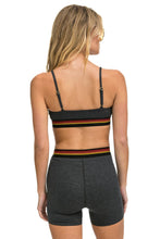 Cargar imagen en el visor de la galería, LOGO ELASTIC KEYHOLE BRA - CHARCOAL Sports Bra Aviator Nation