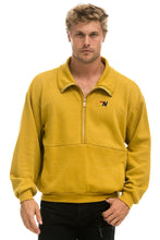Cargar imagen en el visor de la galería, LOGO EMBROIDERY HALF ZIP SWEATSHIRT - KHAKI Sweatshirt Aviator Nation