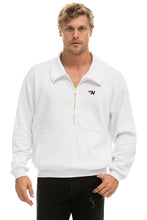 Cargar imagen en el visor de la galería, LOGO EMBROIDERY HALF ZIP SWEATSHIRT - WHITE Sweatshirt Aviator Nation