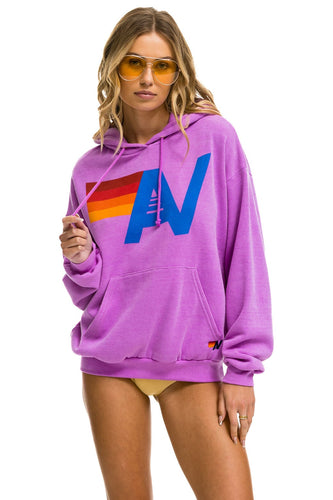 LOGO PULLOVER RELAXED HOODIE - NEON PURPLE Hoodie Aviator Nation