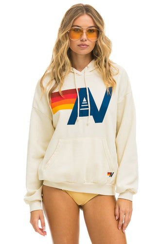 LOGO PULLOVER RELAXED HOODIE - VINTAGE WHITE Hoodie Aviator Nation