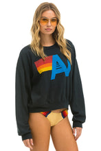 Cargar imagen en el visor de la galería, LOGO RELAXED CREW SWEATSHIRT - CHARCOAL Sweatshirt Aviator Nation