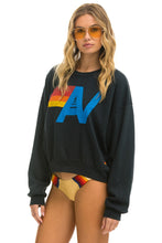 Cargar imagen en el visor de la galería, LOGO RELAXED CREW SWEATSHIRT - CHARCOAL Sweatshirt Aviator Nation