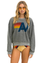 Cargar imagen en el visor de la galería, LOGO RELAXED CREW SWEATSHIRT - HEATHER Sweatshirt Aviator Nation