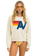 Load image into Gallery viewer, LOGO RELAXED CREW SWEATSHIRT - VINTAGE WHITE Sweatshirt Aviator Nation