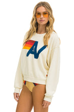 Load image into Gallery viewer, LOGO RELAXED CREW SWEATSHIRT - VINTAGE WHITE Sweatshirt Aviator Nation