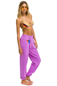 LOGO SWEATPANTS - NEON PURPLE Women's Sweatpants Aviator Nation