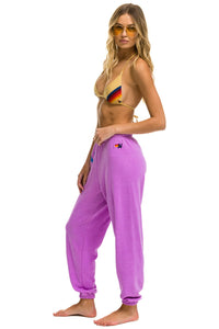 LOGO SWEATPANTS - NEON PURPLE Women's Sweatpants Aviator Nation