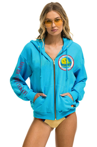 MALIBU CHILI COOK-OFF 2023 ZIP HOODIE RELAXED - NEON BLUE Hoodie Aviator Nation