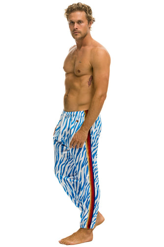 MEN'S CLASSIC VELVET SWEATPANTS - BLUE TIGER Mens Sweatpants Aviator Nation