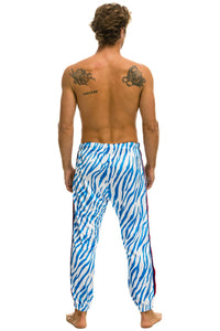 MEN'S CLASSIC VELVET SWEATPANTS - BLUE TIGER Mens Sweatpants Aviator Nation