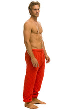 Cargar imagen en el visor de la galería, MEN&#39;S QUILTED SWEATPANTS - RED Mens Sweatpants Aviator Nation