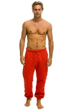 Cargar imagen en el visor de la galería, MEN&#39;S QUILTED SWEATPANTS - RED Mens Sweatpants Aviator Nation