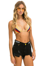 Load image into Gallery viewer, MID RISE ROCKER COWGIRL CUTOFF KEEP SMILING JEAN SHORTS - VINTAGE BLACK Denim Shorts Aviator Nation