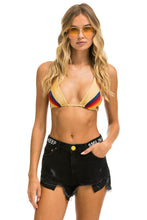 Load image into Gallery viewer, MID RISE ROCKER COWGIRL CUTOFF KEEP SMILING JEAN SHORTS - VINTAGE BLACK Denim Shorts Aviator Nation
