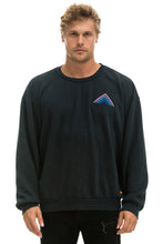 Load image into Gallery viewer, MOUNTAIN STITCH RELAXED CREW SWEATSHIRT - CHARCOAL // BLUE // PURPLE Sweatshirt Aviator Nation